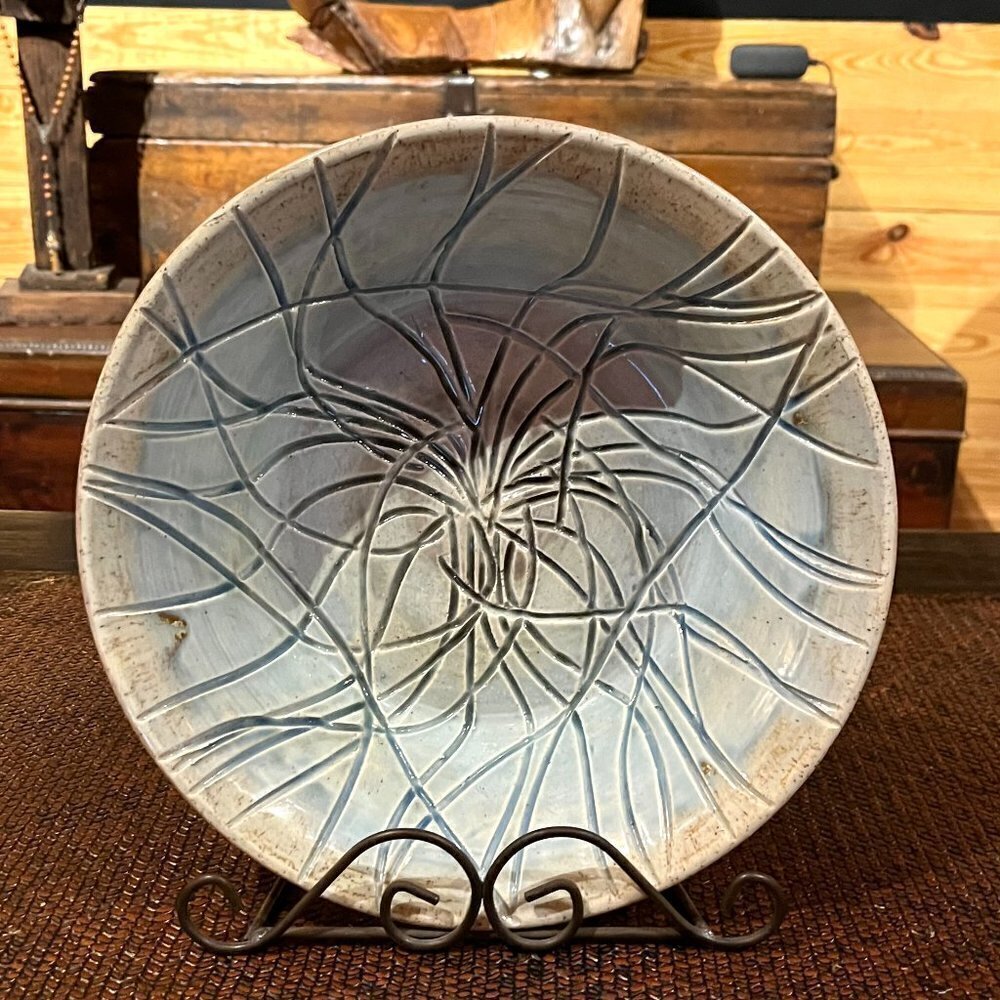 Hand Thrown  Hand Made Studio Art Pottery Bowl Hand Painted Artist Signed OOAK